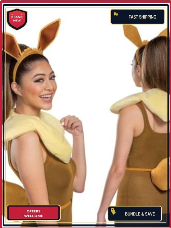 Other - Eevee Pokemon Adult Costume Kit with Headband Ears and Tail